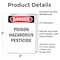 Signmission Poison Hazardous Pesticide Danger Sign, Vinyl Decal, 3.5in W x 5in L, 2PK OS-2PACK-DS-D-35-V-1979 - alternate 2